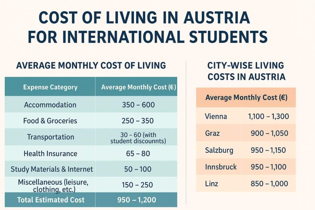 Cost of living in Austria for international students